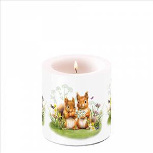 AMB.19219465 Little squirrels átvilágítós gyertya 8x7,5cm
