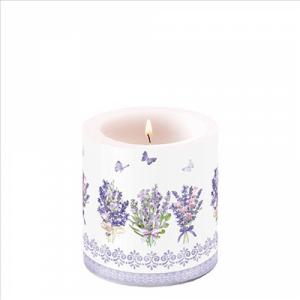 AMB.19219735 Lovely lavender white átvilágítós gyertya 8x7,5cm