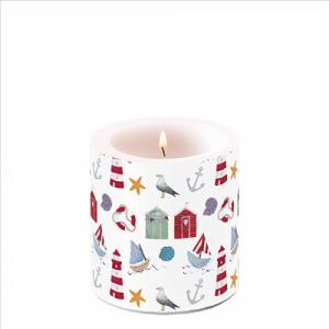 AMB.19219740 Nautical items átvilágítós gyertya 8x7,5cm