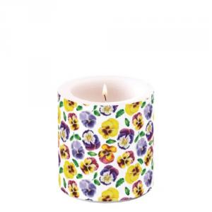 AMB.19220360 Lots of pansies átvilágítós gyertya 8x7,5cm
