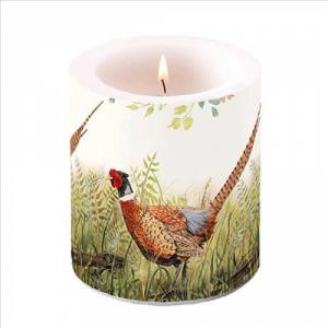 AMB.19317515 Glorious pheasant átvilágítós gyertya 10x10cm