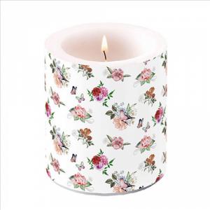 AMB.19319350 Charlotte white átvilágítós gyertya 10x10cm