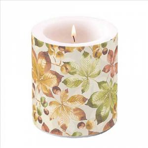 AMB.19319715 Castanea átvilágítós gyertya 10x10cm