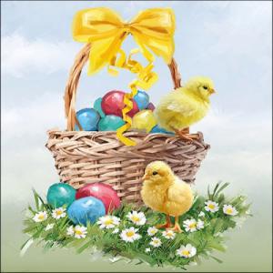 AMB.23317120 Easter Basket papírszalvéta 33x33cm,20db-os