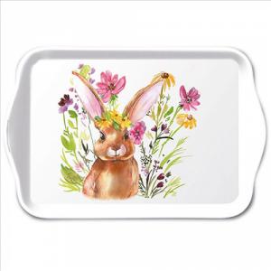 AMB.23718425 Girl bunny műanyag kistálca 13x21cm