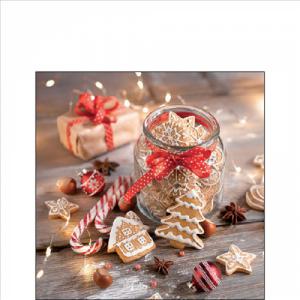 AMB.32519080 Christmas cookies jar papírszalvéta 25x25cm, 20db-os