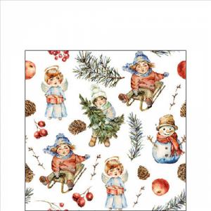 AMB.32520135 Playing outside white papírszalvéta 25x25cm, 20db-os