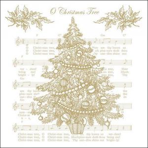 AMB.33312269 O Christmas Tree Gold papírszalvéta 33x33cm,20db-os