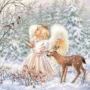 AMB.33313470 Winter Angel papírszalvéta 33x33cm,20db-os