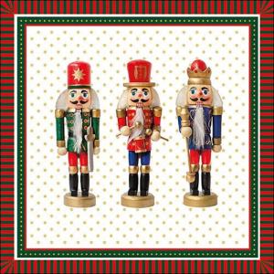 AMB.33314780 Three Nutcrackers papírszalvéta 33x33cm, 20db-os