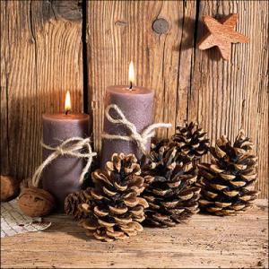 AMB.33316585 Winter Candles papírszalvéta 33x33cm, 20db-os