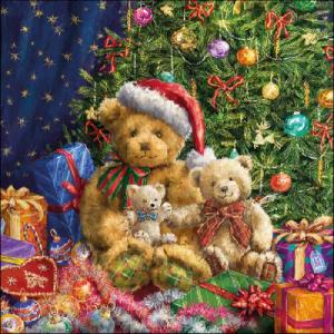 AMB.33316640 X-mas Bears papírszalvéta 33x33cm, 20db-os