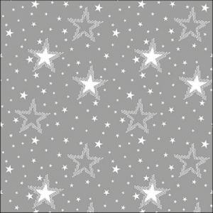 AMB.33316731 Night sky white/silver papírszalvéta 33x33cm, 20db-os