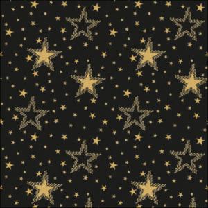 AMB.33316733 Night sky gold/black papírszalvéta 33x33cm, 20db-os