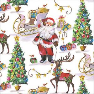 AMB.33317850 Laughing santa papírszalvéta 33x33cm, 20db-os