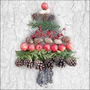 AMB.33317865 Deco tree grey papírszalvéta 33x33cm, 20db-os