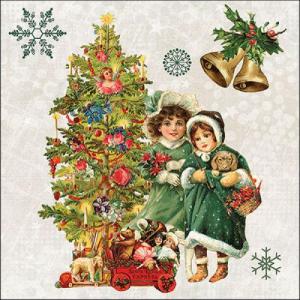 AMB.33317990 Nostalgic Christmas papírszalvéta 33x33cm, 20db-os