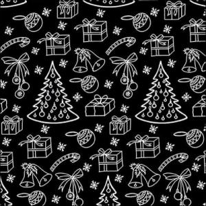 AMB.33318110 Outlined ornaments black papírszalvéta 33x33cm, 20db-os