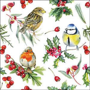 AMB.33319955 Birds in Winter papírszalvéta 33x33cm, 20db-os