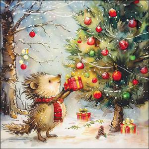 AMB.33320105 Present for hedgehog papírszalvéta 33x33cm, 20db-os