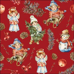 AMB.33320139 Playing outside red papírszalvéta 33x33cm, 20db-os