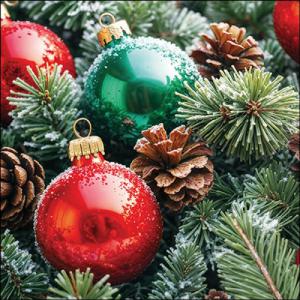 AMB.33320160 Frozen Baubles papírszalvéta 33x33cm, 20db-os