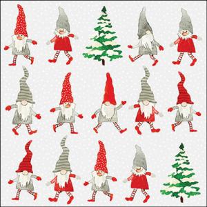 AMB.33320180 Dancing gnomes papírszalvéta 33x33cm, 20db-os