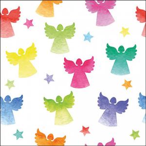 AMB.33320210 Angel silhouettes colourful papírszalvéta 33x33cm, 20db-os