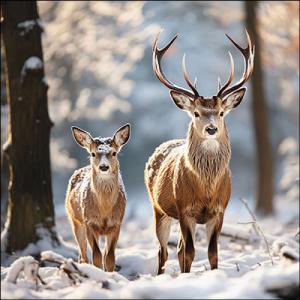 AMB.33320235 Deer in the forest papírszalvéta 33x33cm, 20db-os