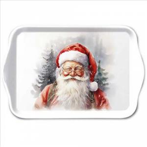 AMB.33719075 Happy Santa műanyag kistálca 13x21cm