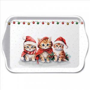 AMB.33719105 Funny cute kittens műanyag kistálca 13x21cm