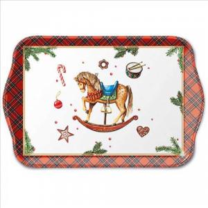 AMB.33720040 Classic rocking horse white műanyag kistálca 13x21cm