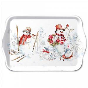 AMB.33720095 Sporty snowmen műanyag kistálca 13x21cm