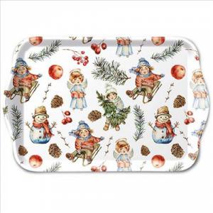 AMB.33720135 Playing outside white műanyag kistálca 13x21cm