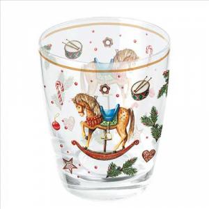 AMB.34320040 Classic rocking horse white üvegpohár 0,25l