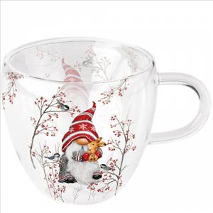 AMB.34418905 Dwarf hug duplafalú borosilicate üvegcsésze 0,25L
