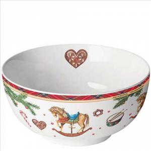 AMB.34820040 Classic rocking horse white porcelántál 6,5x14cm