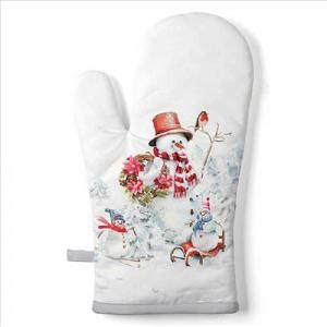 AMB.36420095 Sporty snowmen edényfogó kesztyű 18x30cm, 100% pamut