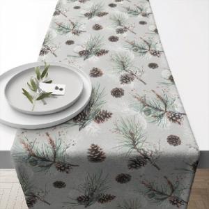 AMB.36616470 Pine Cone All Over asztali futó 40x150cm, 100% pamut