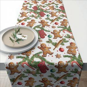 AMB.36618880 Gingerbread cookies asztali futó 40x150cm, 100% pamut