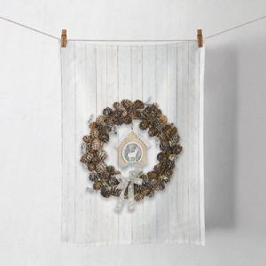 AMB.37815650 Pine Cone Wreath konyharuha 50x70cm, 100% pamut