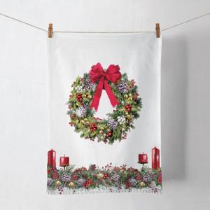 AMB.37816550 Bow On Wreath konyharuha 50x70cm, 100% pamut