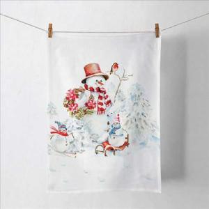 AMB.37820095 Sporty snowmen konyharuha 50x70cm, 100% pamut