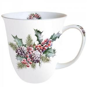 AMB.38415570 Holly and Berries porcelánbögre 0,4l