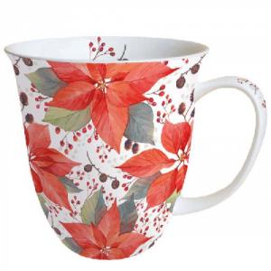 AMB.38416490 Poinsettia And Berries porcelánbögre 0,4L