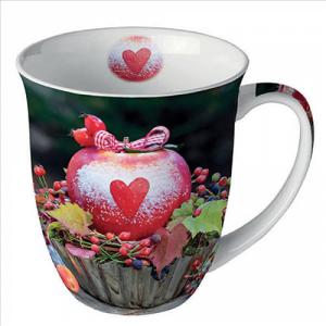 AMB.38418895 Snow dusted apple porcelánbögre 0,4l