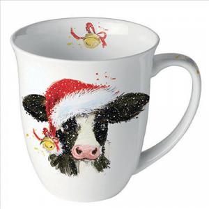 AMB.38419210 Christmas cow bell porcelánbögre 0,4l