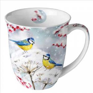 AMB.38420005 Birds in the snow porcelánbögre 0,4l