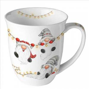 AMB.38420185 Gnomes on the light chain white porcelánbögre 0,4l