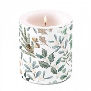 AMB.39319040 Collection of leaves átvilágítós gyertya 10x10xcm